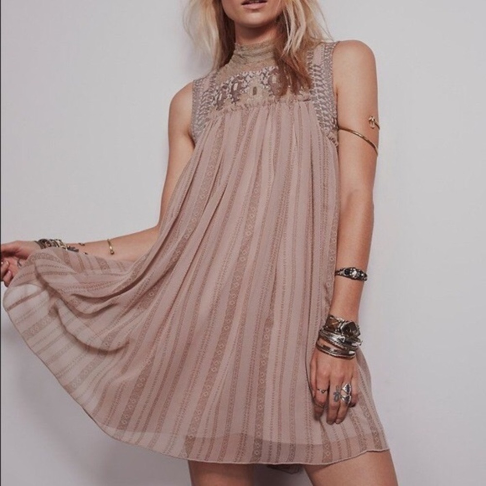 Free People | High Neck Georgette Dress